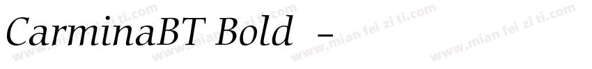 CarminaBT Bold字体字体转换